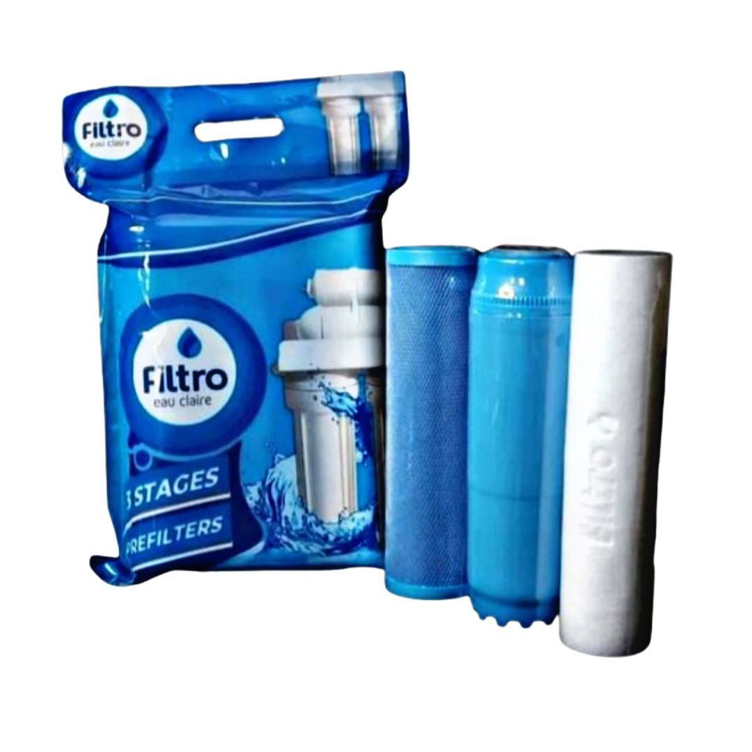 پک فیلتر ۳ مرحله اول دستگاه تصفیه آب فیلترو مدل کلاسیک