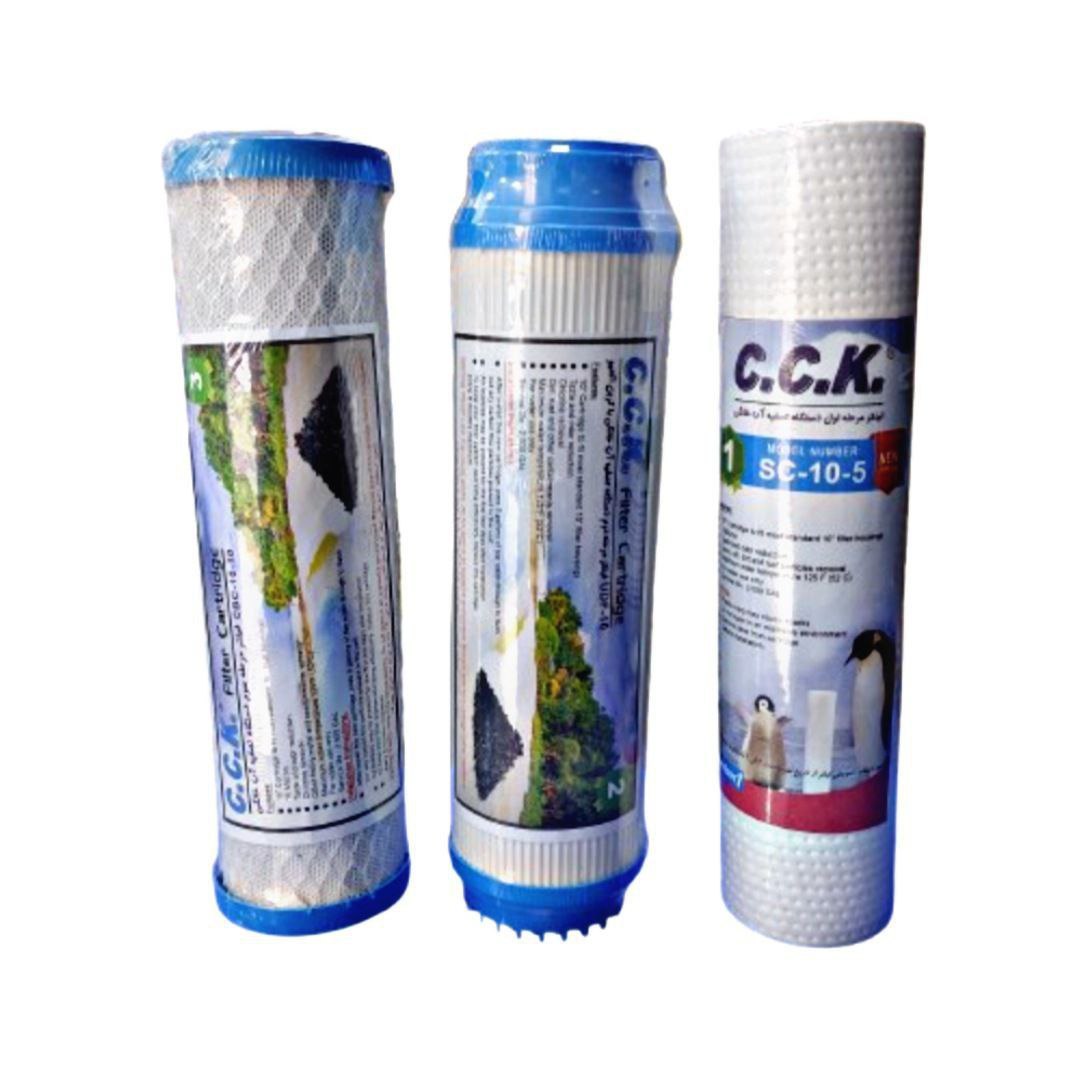 پک فیلتر ۳ مرحله اول دستگاه تصفیه آب سی سی کا